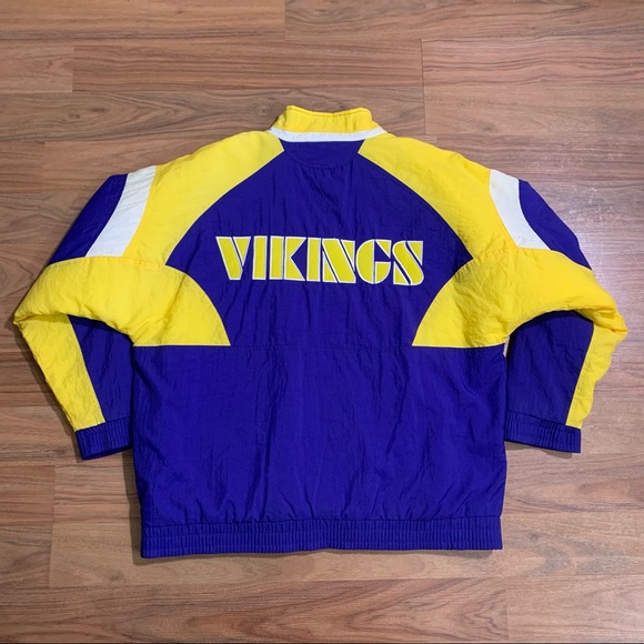 Vintage 90s Minnesota Vikings NFL Football APEX One Sports Jacket Men’s Medium - Picture 12 of 12